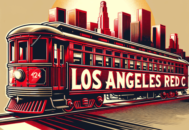 the los angeles red car train