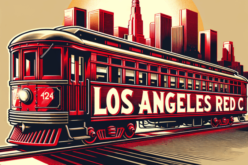 the los angeles red car train